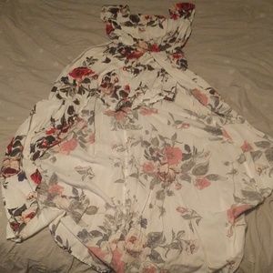 Maxi Floral Romper with skirt backing